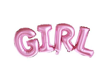 Balon foliowy GIRL różowy 74x33cm 1szt FB7M-081