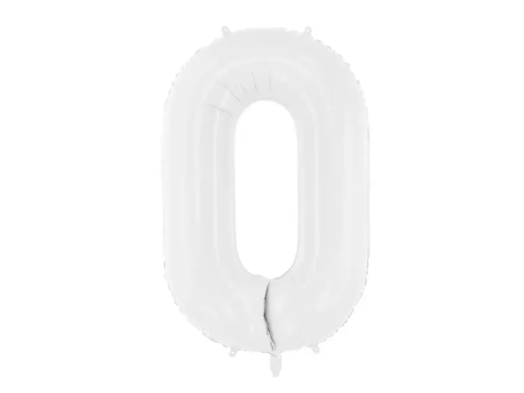 Balon foliowy 0 biały 86cm 1szt FB130-0-008