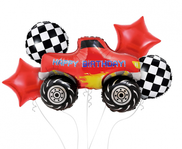 Zestaw balonów samochody Monster Truck 5 sztuk BZ-HTRK