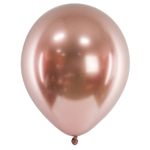 Balony glossy różowe złoto 27cm 50 sztuk CHB1-019R-50x