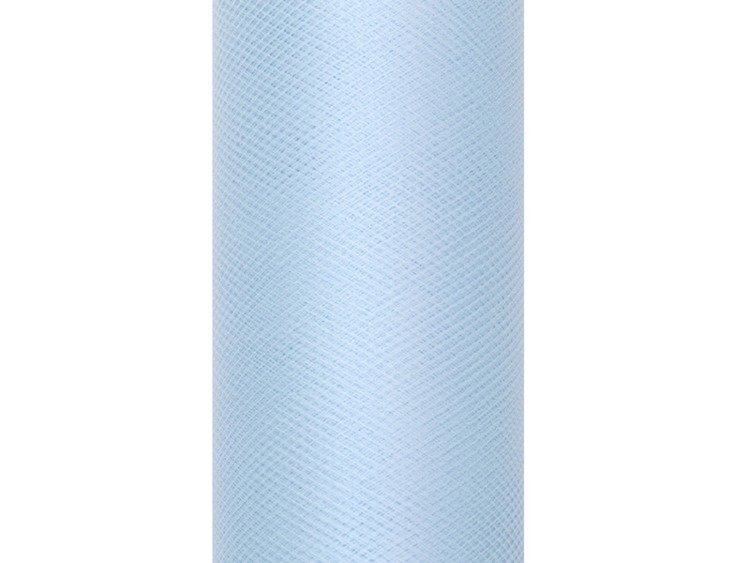 Tiul Gładki na Szpulce Błękitny 15 cm x 9 m / 9 mb