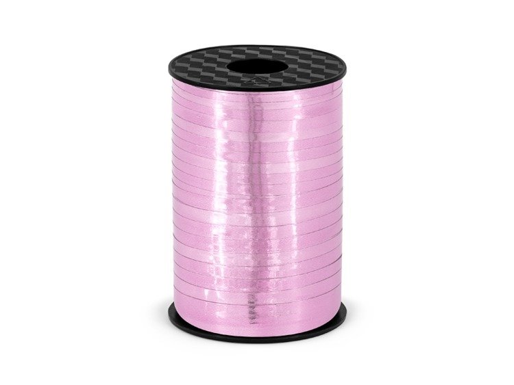 Wstążka Plastikowa Metalizowana Różowy 5 mm / 225 m