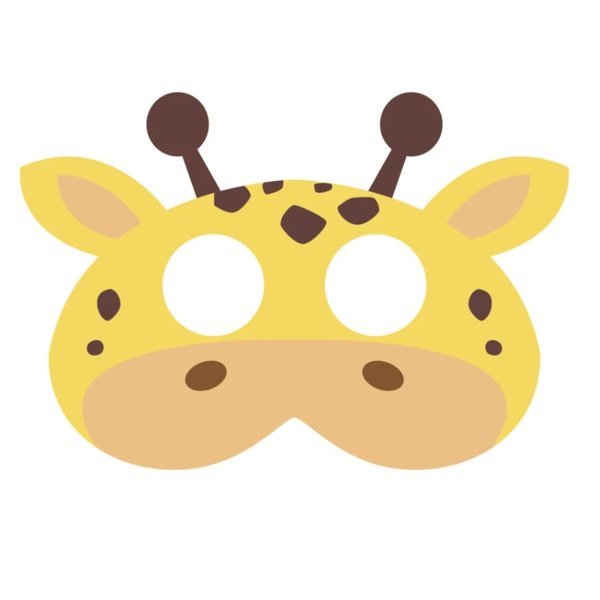 Maska filcowa Żyrafa 1 sztuka 910006