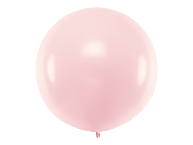 Balon 1m okrągły pastelowy blady różowy OLBO-081B