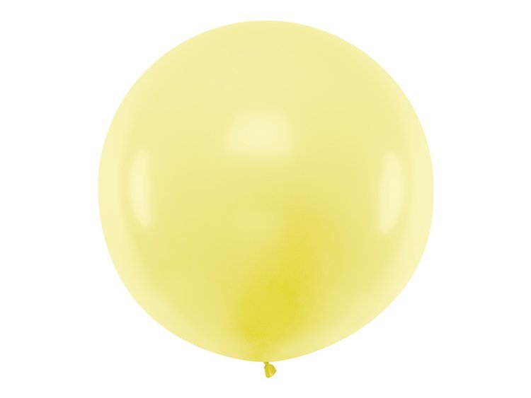 Balon 1m okrągły pastelowy jasny żółty OLBO-084J