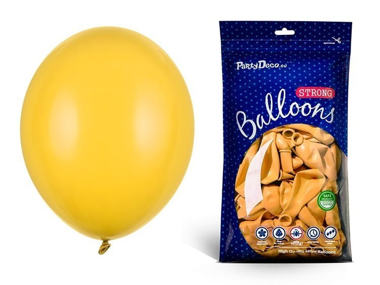 Żółte balony pastelowe 30cm 10 sztuk SB14P-009-10x