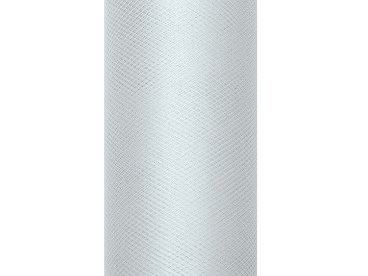 Tiul Gładki na Szpulce Szary 15 cm x 9 m / 9 mb