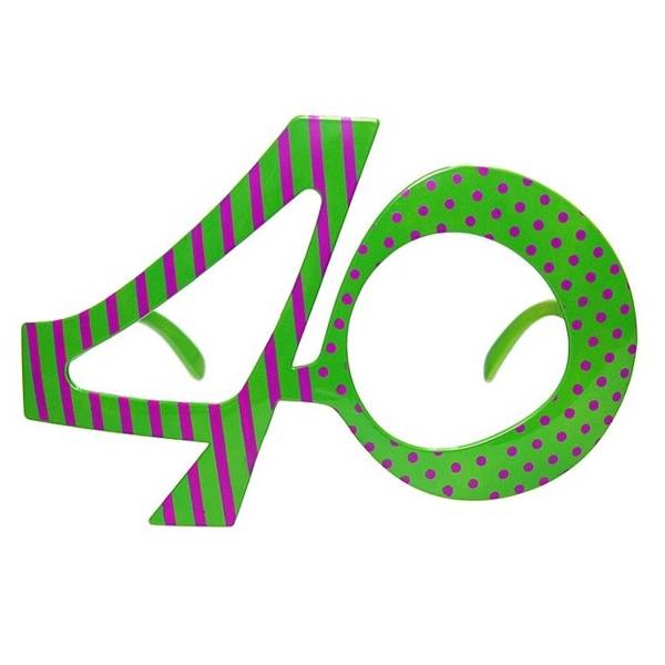 Okulary na 40 urodziny zielone 1szt. OKR9-40
