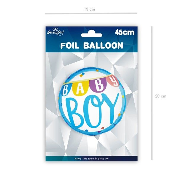 Balon foliowy Baby Boy niebieski 45cm 460231