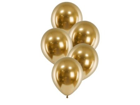 Balony glossy złote 27cm 5 sztuk BAL8885