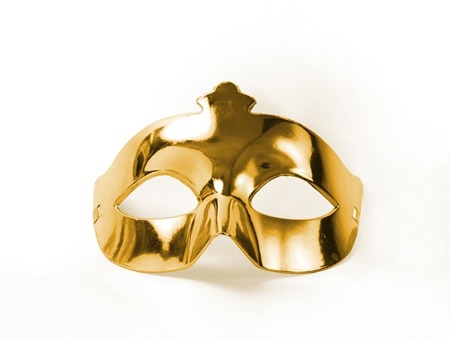Maska karnawałowa złota 1 szt MAS1-019