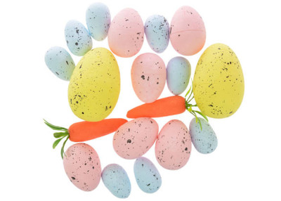 Jajka nakrapiane kolorowe mix rozmiarów na Wielkanoc 18 sztuk