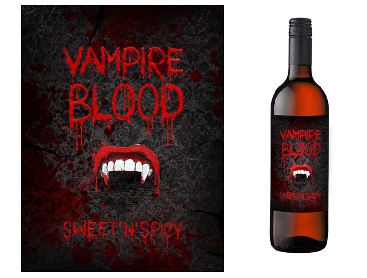 Etykiety na butelki Vampire Blood