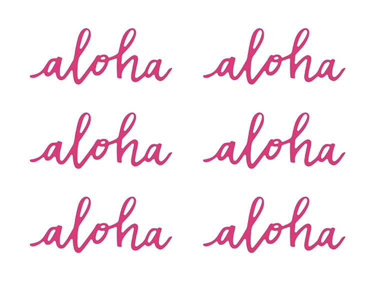Dekoracje papierowe aloha 6 sztuk