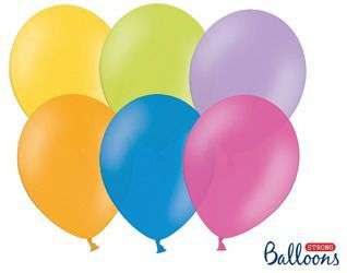 Balony 23cm pastelowe na Urodziny mix kolorów 100szt