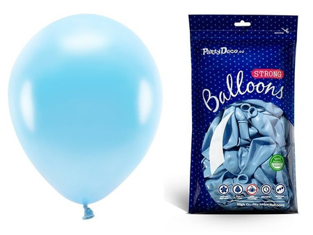 Balony metaliczne błękitne 30cm 10 sztuk SB14M-011-10x