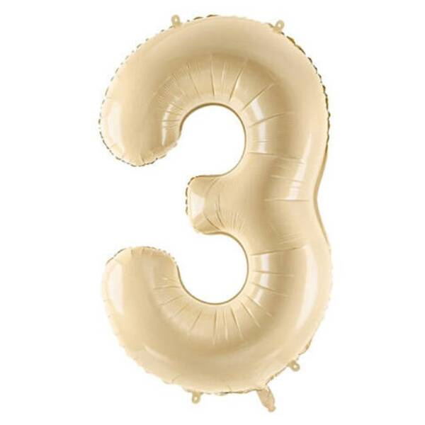 Balon foliowy 3 beżowa 86cm 1szt FB230P-3-013