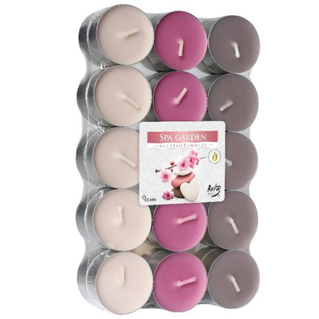 Podgrzewacze zapachowe tealight BISPOL 4H OGRÓD SPA 30 sztuk P15-30-254