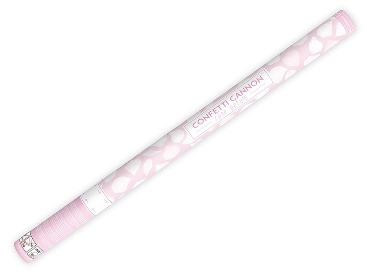 Tuby strzelające białymi płatkami róż 80cm 4szt tukp80-008/4