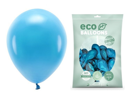 Balony Eco 26cm pastelowe turkus 100 sztuk ECO26P-083-100x