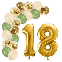 Balony na Roczek boho girlanda złote 20 sztuk A32