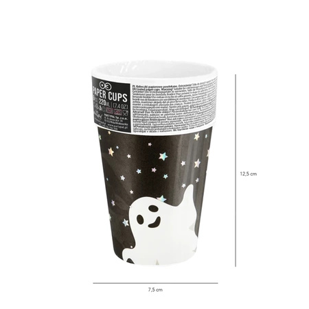 Kubeczki papierowe na Halloween 220ml 6 sztuk 140673