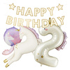Dekoracje na 2 urodziny Jednorożce baner balony zestaw zes-JED9