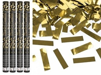 Tuby strzelające złotym konfetti 60cm 4 sztuki tukm60-019/4