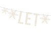 Baner świąteczny Let it snow biały 170cm 1szt. GRL52-008