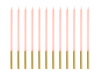 Świeczki na tort urodzinowe gładkie różowe 14 cm 12 sztuk SCD-4-081