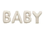 Balony foliowe napis Baby 90 x 35 cm beżowe FB277T-013