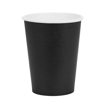 Kubeczki papierowe czarne na Halloween 250ml 6 sztuk KPP90-010-EU1