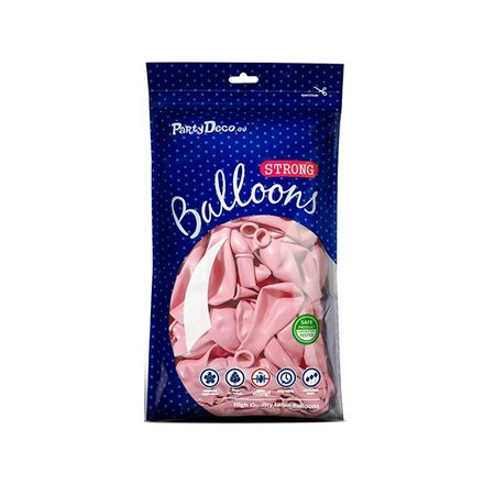 Balony różowe pastelowe blady róż 23cm 9 cali Strong 100 sztuk SB10P-081B-100x