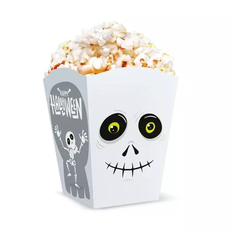 Pudełka na popcorn słodycze Potworki Monsters na Halloween 6 sztuk 129692