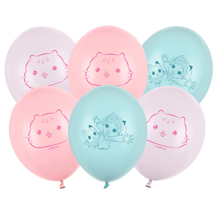 Balony Koci Domek Gabi 27cm lateksowe 6 sztuk SB12P-347-000-6