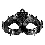Maska karnawałowa 17x9 cm czarna 1 sztuka MAS22-010