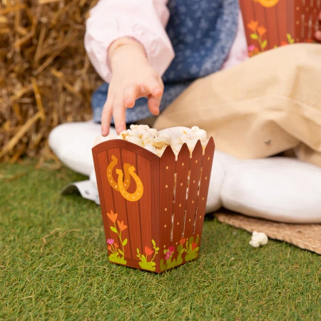 Pudełka na popcorn słodycze przekąski Koniki Konie 6 sztuk 151785