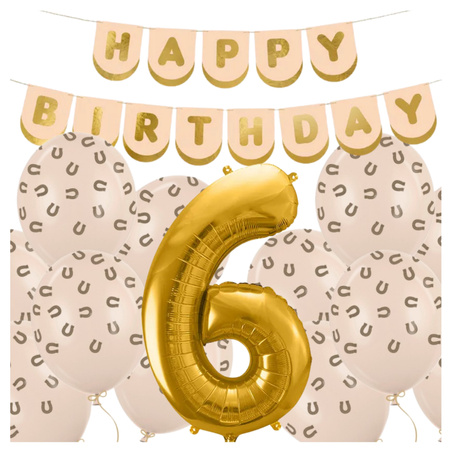 Balony na 6 urodziny Konie Koń Koniki dekoracje zestaw urodzinowy zes-konie-26