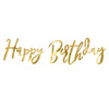 Baner Napis Happy Birthday złoty 62cm GRL75-019M