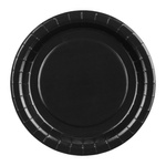 Talerzyki papierowe czarne 18cm 6 sztuk PartyDeco TPP90-010