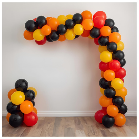 Balony pastelowe czarne pomarańczowe żółte czerwone 30cm 20 sztuk ZB22