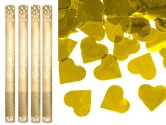 Tuby strzelające złotymi sercami 60cm 4szt TUKHR60-019ME/4