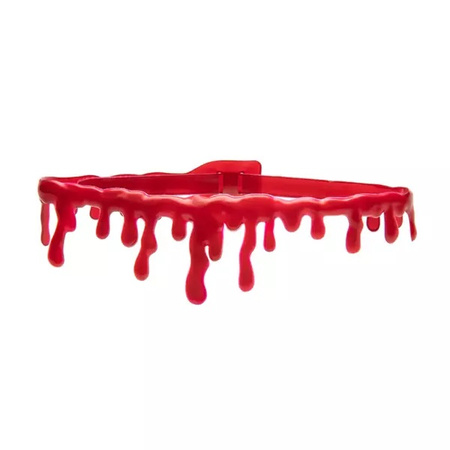Naszyjnik podcięte gardło krew na Halloween 44,5cm 1 sztuka 130186