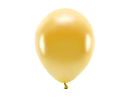 Balony Eco 26cm metalizowane złote 10 sztuk ECO26M-019-10