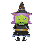 Balon czarownica wiedźma na Halloween 99cm foliowy 1 sztuka 460449