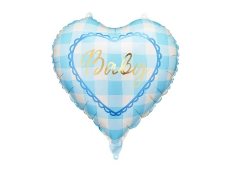 Balon foliowy serce Baby, 35 cm, jasnoniebieski FB347