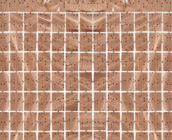 Kurtyna imprezowa różowo złota w gwiazdki kwadrat 100x200cm 1 sztuka SH-KKGR
