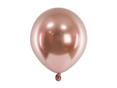 Balony różowe złoto Glossy 12 cm lateksowe 50 sztuk CHB1-5-019R-50