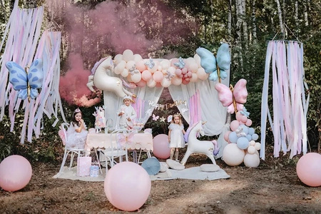 Dekoracje urodzinowe Jednorożce baner balony zestaw zes-JED7