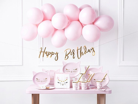 Balony różowe pastelowe jasny róż 5 cali 12 cm strong 25 sztuk SB5P-081B-25x